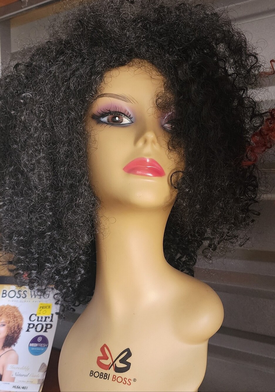 Freetrees Equal Women’s Natural Curl Black Wig - Classic Afro Style